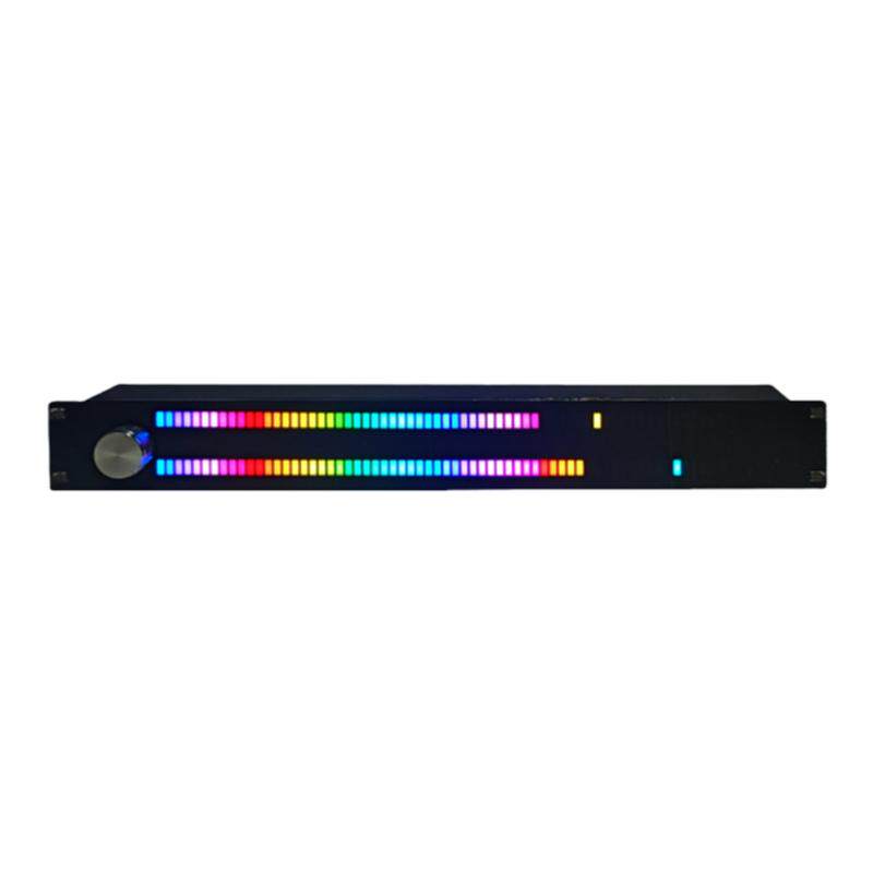 专业版机架音乐电平节奏灯1.5U声控感应氛围VU表全彩双排LED128珠