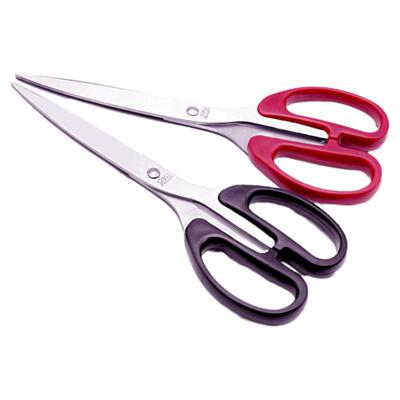 得力6034不锈钢剪刀家用办公用便携手工剪刀学生儿童安全多功能美工剪刀厨房裁缝剪刀不锈钢无尖圆头