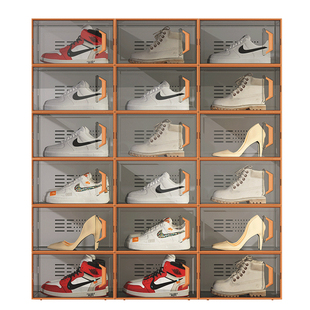 加厚鞋盒收纳盒透明鞋子收纳神器鞋架鞋柜存放盒鞋收纳省空间塑料