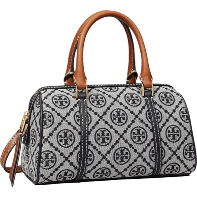 TORY BURCH 汤丽柏琦 T MONOGRAM 迷你老花波士顿酒桶包 170417