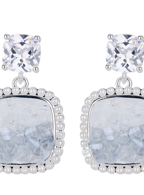 几何巨好看独特漂亮银针耳环