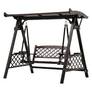 户外秋千庭院吊椅吊床摇椅家用休闲防腐木室外荡秋千网红花园实木