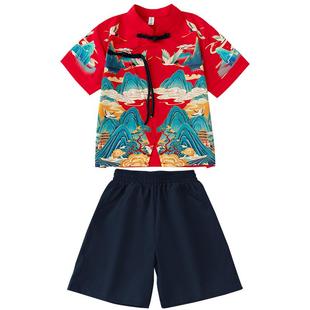 六一儿童演出服幼儿园中国风服装啦啦队小学生表演服汉服男童夏季
