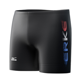 鸿星尔克泳裤男士专业游泳训练速干平角短裤五分防尴尬泡温泉装备