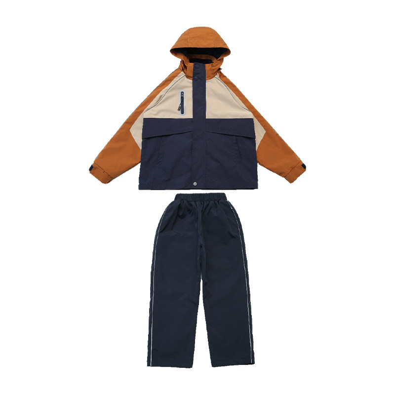 校服套装小学生冲锋衣外套三件套冬季班服春秋运动会幼儿园园服