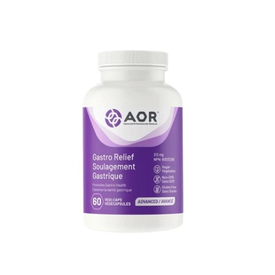 直邮 加拿大AOR Gastro Relief胃健康抗幽配方肌锌肽乳香树胶60粒