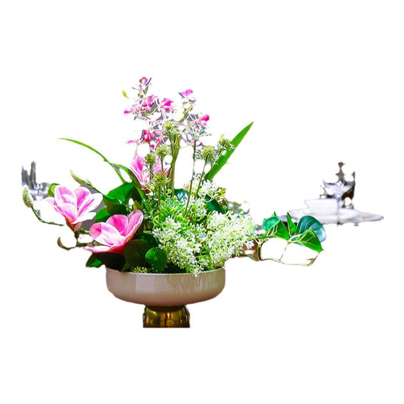 原野高端仿真花餐桌花摆花茶室