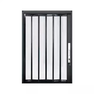 金刚网折叠纱门防蚊防猫狗老鼠锁防盗隐形伸缩推拉式铝合金纱窗门