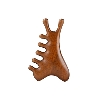 多功能四合一檀木梳头部疗刮痧疏