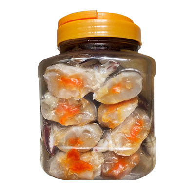 宁波产醉蟹块红膏呛蟹即食蟹块