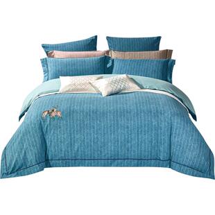 富丽真金抗菌纯棉全棉四件套双面磨毛秋冬加厚三件套单双人套件