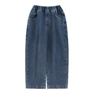 幼悠男童纯色牛仔裤春季砂洗固色处理抗造耐穿时尚百搭休闲裤子潮