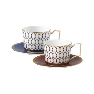 【情人节礼物】WEDGWOOD金粉年华2杯2碟骨瓷咖啡杯碟情侣对杯