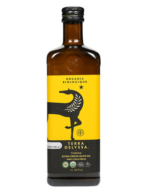 佰多力有机TERRA DELYSSA特级初榨橄榄油1L*2酸度≤0.3%生饮凉拌
