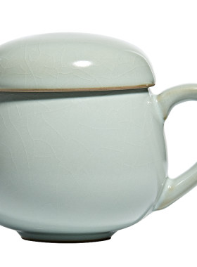 雅瓷汝窑同心杯陶瓷茶杯大容量