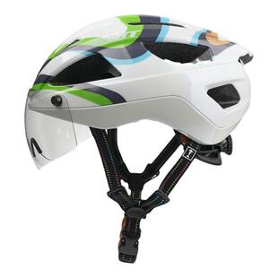 pmt儿童头盔骑行头盔青少年自行车头盔磁吸变色风镜安全骑行头盔