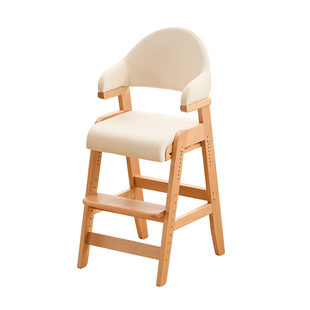 gen成长椅儿童餐椅宝宝实木质可升降调节吃饭餐桌椅家用靠背日式