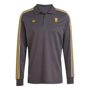 曼联足球休闲文化长袖POLO衫男装adidas阿迪达斯官方outlets