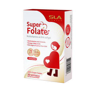 SLA斯利安活性叶酸片复合维生素孕妇dha藻油软胶囊备孕男女通用
