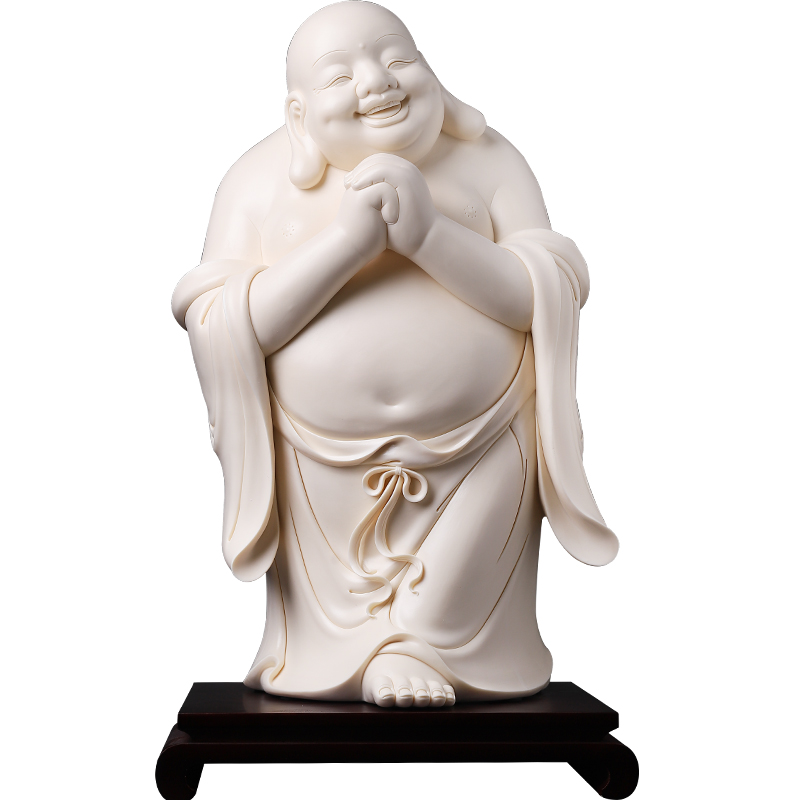 戴玉堂恭喜发财弥勒佛送礼礼品大师林建平陶瓷弥勒像大肚笑佛摆件