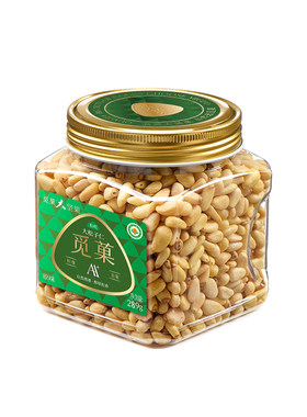 觅菓AA+长白山有机落松仁289g特大东北松子仁健康坚果节日送礼