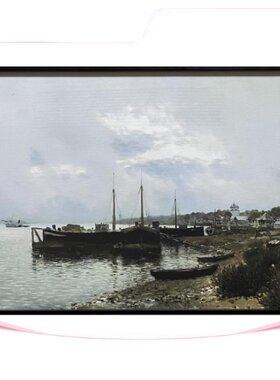 【带装裱版画】伊萨克·列维坦风景油画客厅办公室装饰画