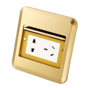 四通松日地插座隐藏式地插工程款地板插座铜芯防水单开门五孔地插