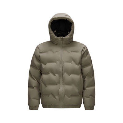 森马防水连帽外套薄纯色羽绒服男