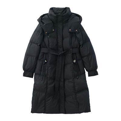 伊莎贝莲90%鸭绒长款羽绒服女