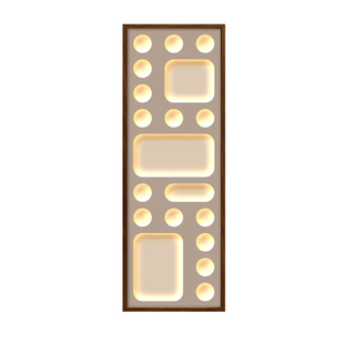 客厅装饰画挂画玄关发光壁画盲盒收纳全身镜隐藏式推拉镜穿衣镜子