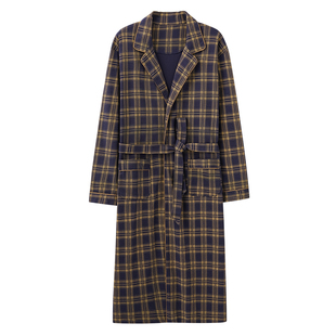 高级感睡袍男士春秋季纯棉长袖2025年新款浴袍男款薄款夏天家居服