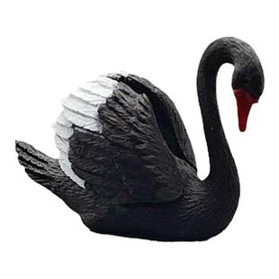 仿真动物玩偶可爱微缩小号白鹅卡通天鹅模型塑料手办公仔桌面礼物