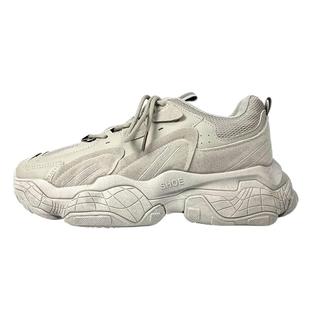 两点浪漫鞋子男2024春秋厚底反光老爹鞋男chic网红韩版运动休闲鞋