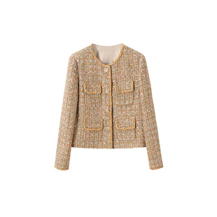 迪奥25春新款小香风外套连衣裙套装女高定名媛风粗花呢礼服两件套