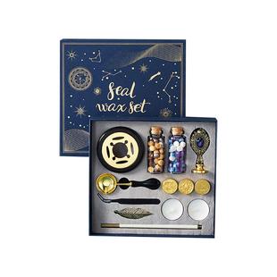 火漆印章套装全套创意复古风文艺魔法阵星空印章章头蜡粒火漆炉咕咔diy印章手签章儿童玩具女孩新手火气昂章