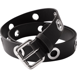 IDPAN潮流时髦腰带个性穿搭金属镂空免打孔皮带装饰