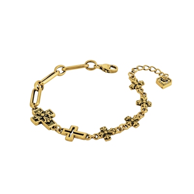 周大福独白鸢尾花十字手链