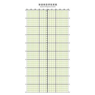 体态评估表墙贴健身房体测网格纸瑜伽馆私教姿势体位背景墙体姿图