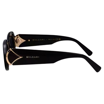 Bvlgari/宝格丽墨镜椭圆形镜框经典珐琅扇子宽镜腿BV40070I女士款