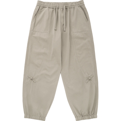 CLOT多色盘扣拼接束脚长裤