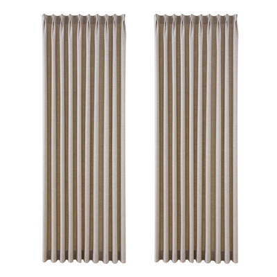 呈开棉麻窗帘日式亚麻原木风客厅