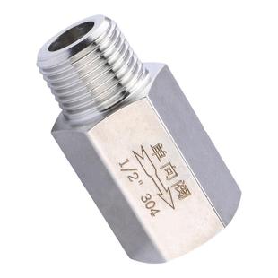 304不锈钢内丝外丝单向阀止回阀水逆止流阀气动液体内外螺纹124分