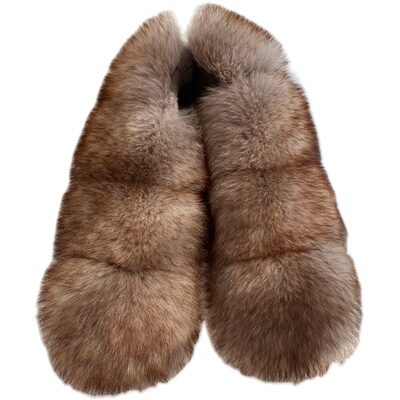 以沫双面反面獭兔皮草磁铁围脖