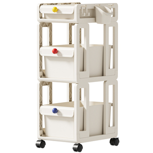 书包置物架零食小推车放玩具书本收纳柜可移动桌下架子初中生承重