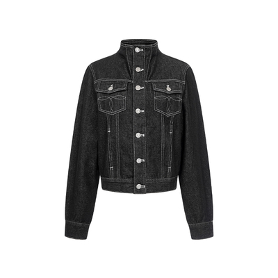 F383美式复古解构质感牛仔外套