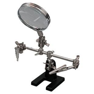 拜斯特台式维修放大镜高清玻璃镜电子维修做手工涂装专用带软管灯