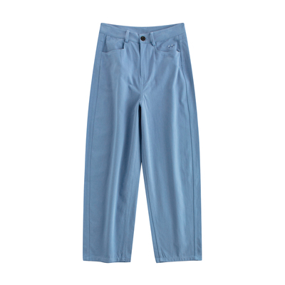 riverstone plus 纯色百搭弯刀休闲裤女显瘦百搭宽松直筒阔腿裤