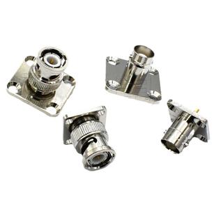 BNC-KF小方板大方板Q9法兰盘25MM射频连接器BNC母头18.5MMBNC公头