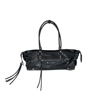 JOZY巴黎新款复古铆钉机车包ABG辣妹风大容量单肩包手提斜挎包包