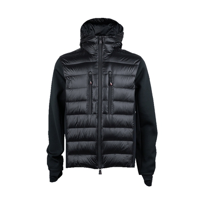 蒙口连帽拉链鹅绒排骨羽绒服男